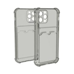 iPhone 12 Pro Shockproof Skal med Korthållare - Grå