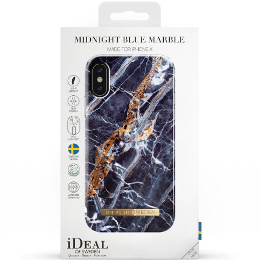 iDeal Fashion Skal iPhone X - Midnight Blue Marble - Bild 3