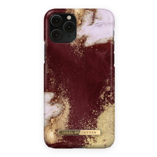 iDeal Skal till iPhone 11 Pro / XS / X - Golden Burgundy Marble