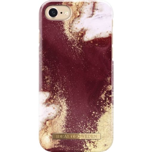 iDeal Skal till iPhone 6/6S/7/8/SE2 - Golden Burgundy Marble