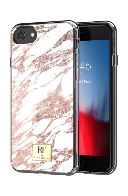 Richmond & Finch Skal för iPhone 6/6S/7/8/SE 2 - Rosa Guld Marmor
