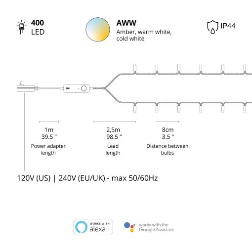 cluster 400 aww leds genii ip44 gold edition 7