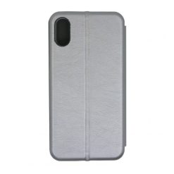 iPhone XS Läderfodral - Kortfack och Stativ - Silver