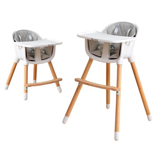 high chair 2 in 1 white bleach wood 1