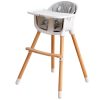 EcoViking High Chair 2 in 1 - White / Bleach wood