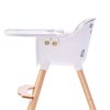 high chair 2 in 1 white bleach wood 2