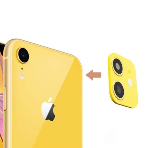 Kameraglas för iPhone XR i iPhone 11-design - Gul