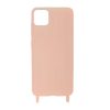 iphone 11 pro max silikonskal med rem halsband rosa 5