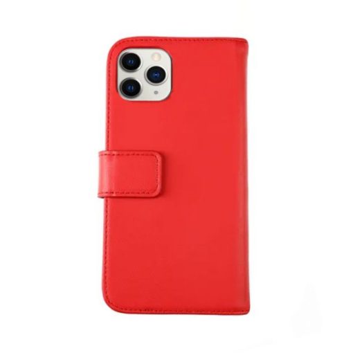 iPhone 11 Pro Plånboksfodral Genuint Läder - Röd