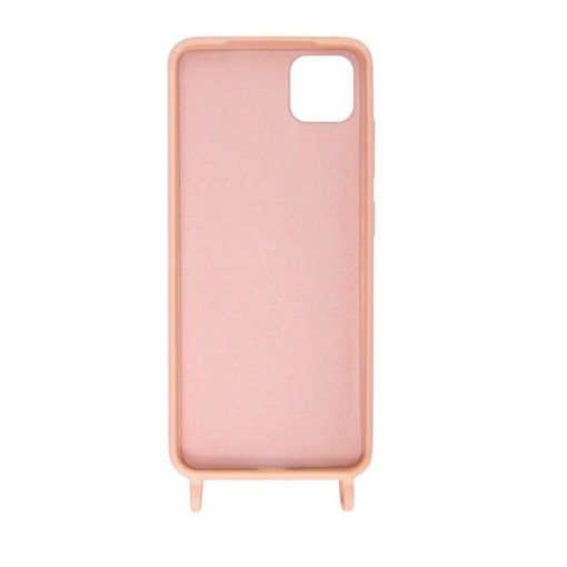 iphone 11 pro silikonskal med rem halsband rosa 4