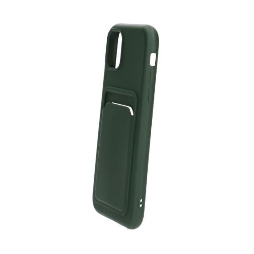 iphone 11 silikonskal med korthallare militargron 2