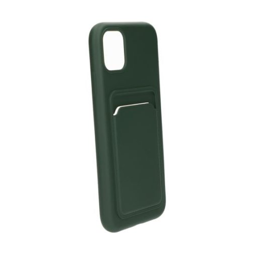 iphone 11 silikonskal med korthallare militargron 3