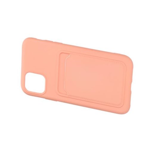 iphone 11 silikonskal med korthallare rosa 3