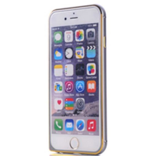 iphone 6 bumper skal i aluminium gra guld 1