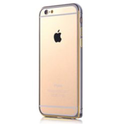 iphone 6 bumper skal i aluminium gra guld