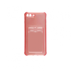 iphone 7 8 plus stottaligt skal med korthallare rosa