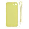 iphone 7 8 se 2020 2022 silikonskal med ringhallare och handrem gul 1
