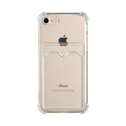 iPhone 7/8/SE (2020/2022) Shockproof Skal med Korthållare - Transparent