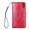 iPhone XS/X Plånboksfodral med Skal - Nappaläder - Röd