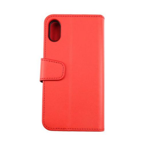 iPhone XS/X RV Plånboksfodral med Utfällbart Kortfack - Röd