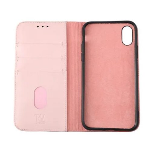 iphone x xs planboksfodral genuint lader rv rosa 2