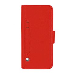 iPhone XS/X Plånboksfodral med Utfällbar Kortficka - Röd
