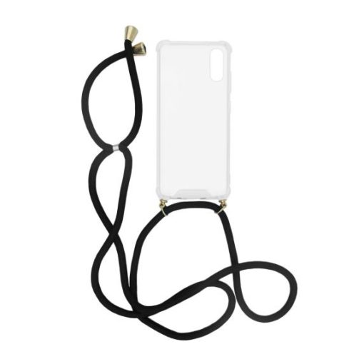 iPhone X/XS Skal med Halsband - Transparent/Svart