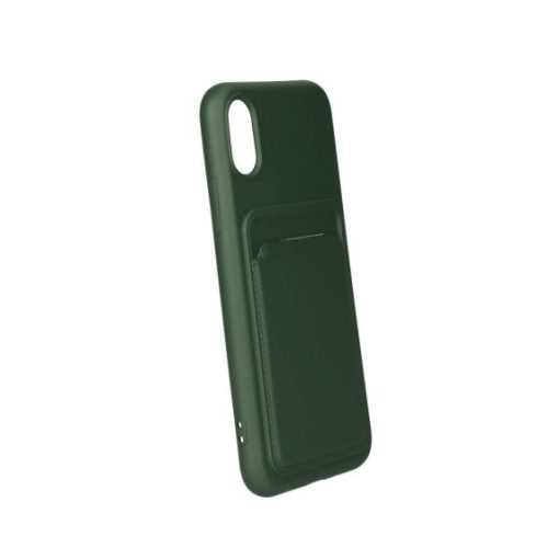 iphone xr silikonskal med korthallare militargron 2