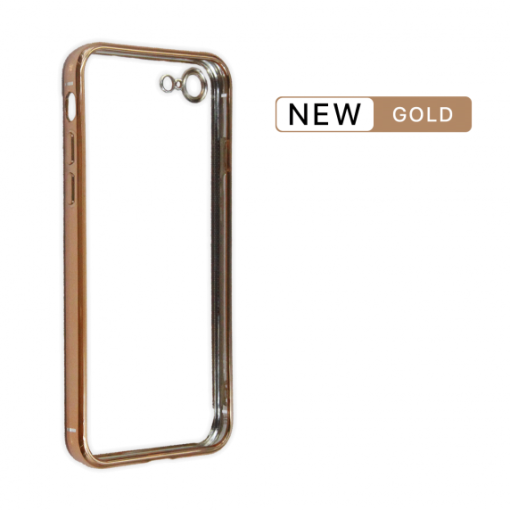 iPhone 7/8/SE(2020/2022) Skal med Kameraskydd - Guld/Transparent