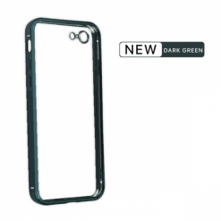 iPhone 7/8/SE(2020/2022) Skal med Kameraskydd - Mörkgrön/transparent