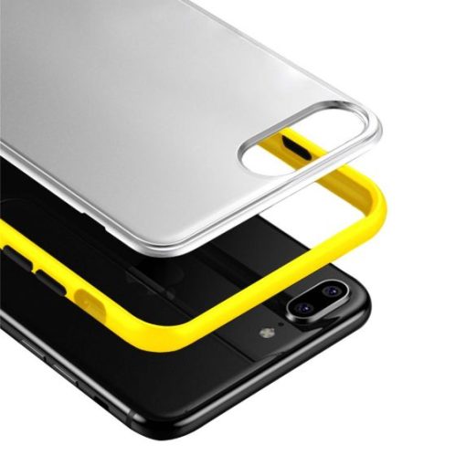 mobilskal tpu iphone 6 6s 7 8 se gul transparent 2