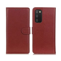 Samsung Galaxy A03s Läder Plånboksfodral Flip Stand - Brun