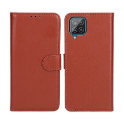 Samsung Galaxy A22 4G Läder Plånboksfodral Flip Stand - Brun