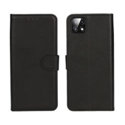 Samsung Galaxy A22 5G Läder Plånboksfodral Flip Stand - Svart