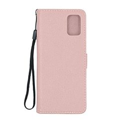 Samsung Galaxy A51 Plånboksfodral - Stativ och Snöre - Rosa