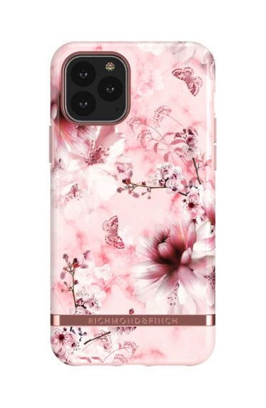 Richmond & Finch iPhone 11 Pro Mobilskal - Blommig Rosa Marmor