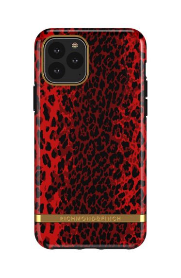 Richmond & Finch iPhone 11 Pro Mobilskal - Röd Leopard