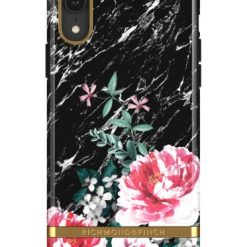 iPhone XR Richmond & Finch Skal - Svart Marmor Floral
