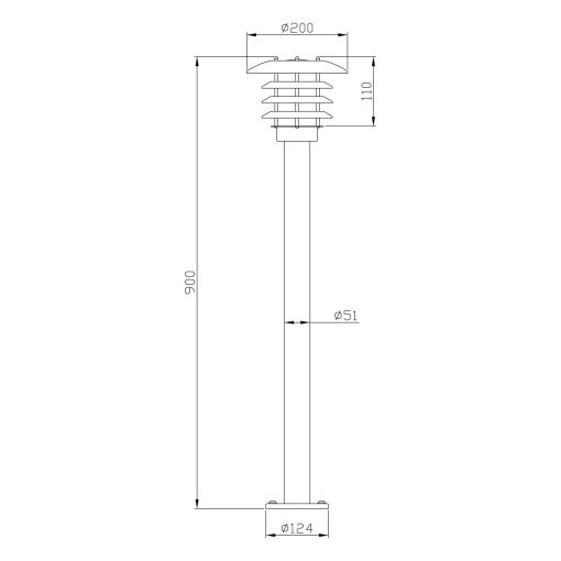 saturnus pollare 90cm svart 5