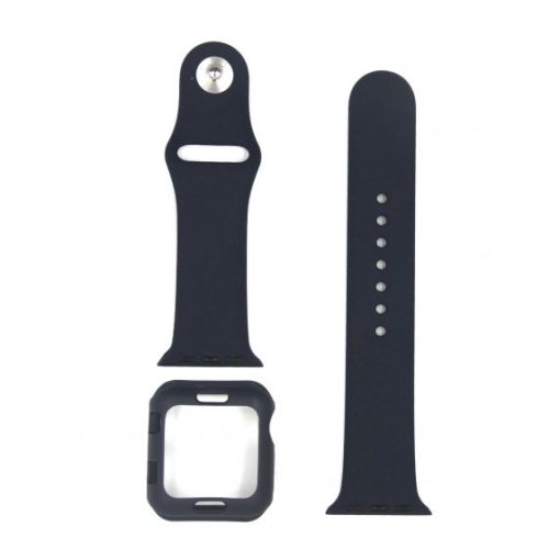 skal med armband silikon apple watch 1 2 3 38mm bla 1