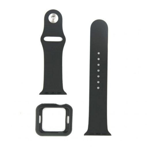 skal med armband silikon apple watch 1 2 3 38mm morkgra 1