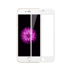 iPhone 7/8 Skärmskydd - 3D Härdat Glas Vit (miljö)