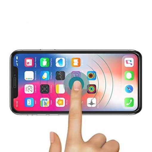 skarmskydd iphone x xs 11 pro 3d hardat glas svart miljo 2