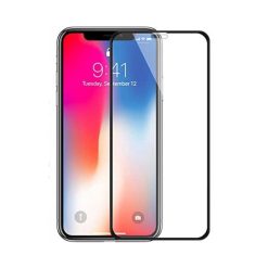 skarmskydd iphone x xs 11 pro 3d hardat glas svart miljo