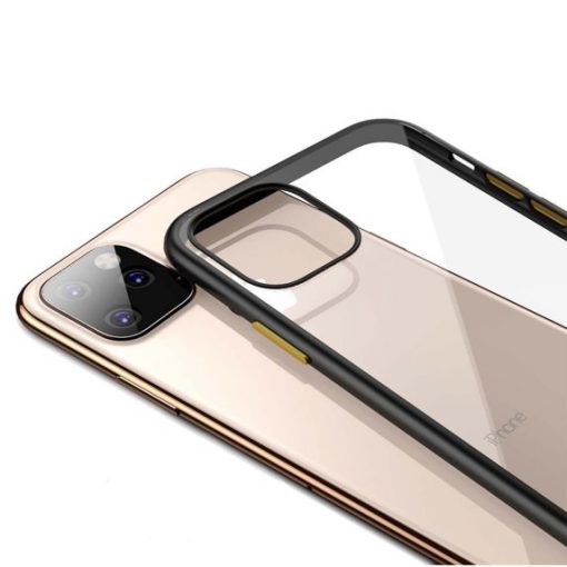 stottaligt mobilskal iphone 11 pro max svart transparent guld 2