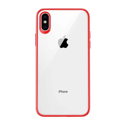 iPhone XS Max Shockproof TPU Skal - Röd/Transparent