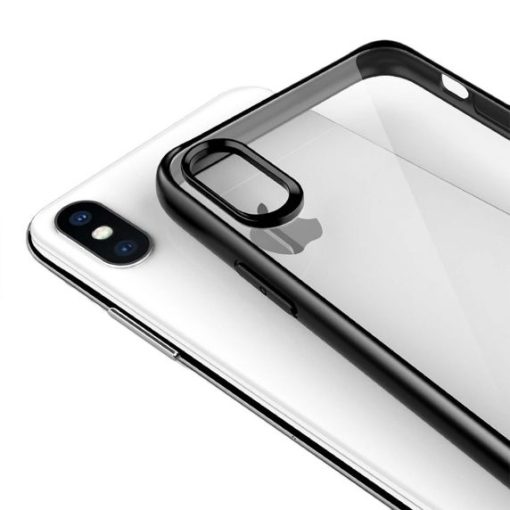 stottaligt mobilskal iphone xs max svart transparent 6