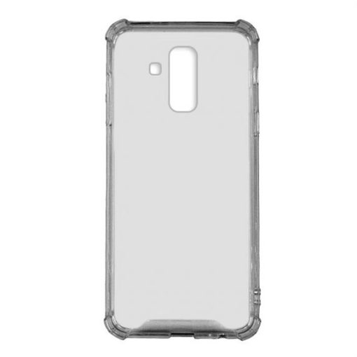 Samsung Galaxy A6 Plus 2018 Shockproof Skal - Transparent grå / Svart