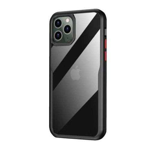 iPhone 11 Pro Max Shockproof TPU Skal - Transparent/Svart