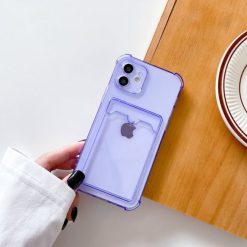 iPhone 11 Shockproof Skal med Korthållare - Lila